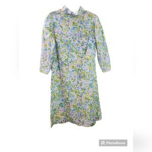 Pastel 60s Midi Dress 3/4 sleeve Tent Mod Cottagecore Spring